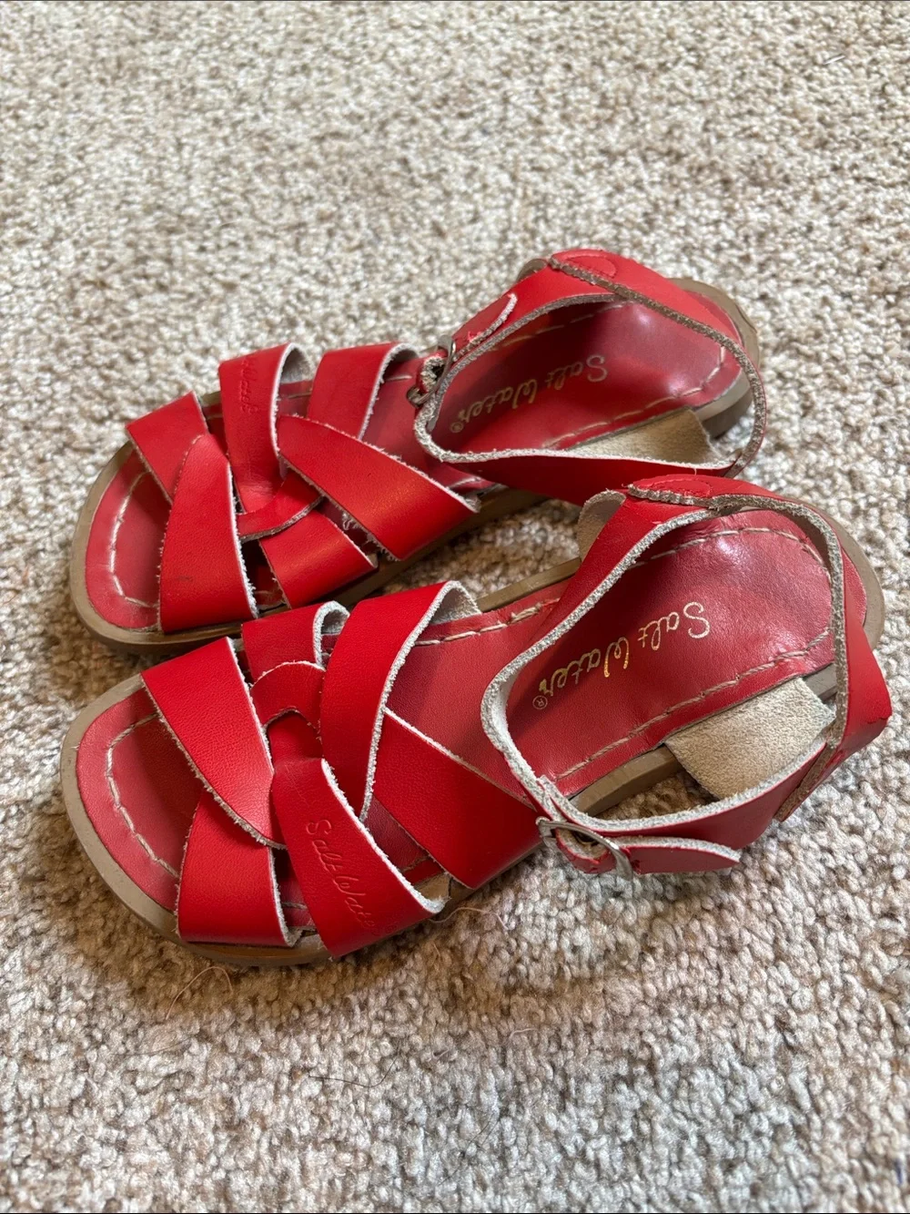 Salt Water Red Strap Sandals Youth Size 13 | summer | bbq | casual | beach